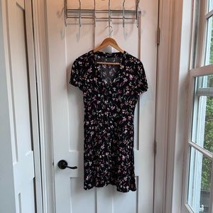 Madewell Button Front Swing Dress Floral Size 6